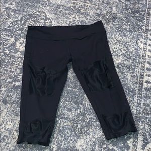 Cropped Alo Yoga Mesh Biker Short